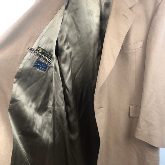 Vintage Loro Piana Italy 100% Cashmere Long Coat Tan - Picture 9 of 12